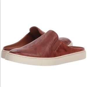 Frye Brown Leather Slip-On Sneaker Mules